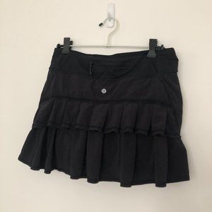 Lululemon Pace Setter Skirt Ruffled Black